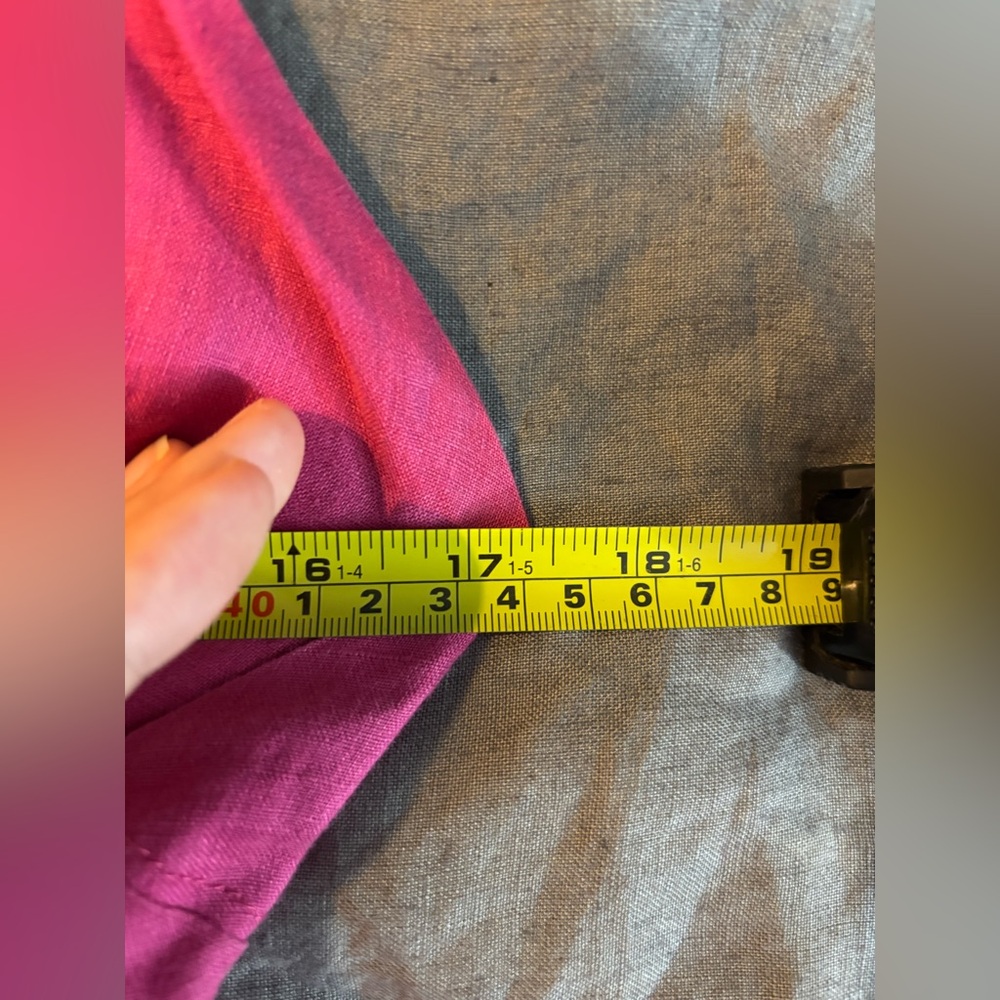 Hot pink linen dress size small - Picture 7 of 7